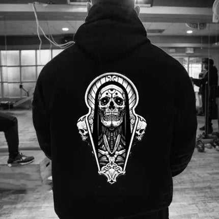 2025 unisex high-quality Santa Claus death hooded sweatshirt, trendy and fashionable, versatile vintage classic sportswear.