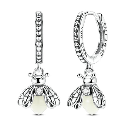 Orstarry 925 Sterling Silver Crystal Circular Eardrops Drop Earrings Women Earrings Charm Fashion Versatile Party Jewelry Gifts