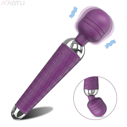 AV Magic Wand Heating Dildo Vibrator for Women Nipple Vagina Clitoris Stimulator Massager Couple Masturbation Adult Sex Toys