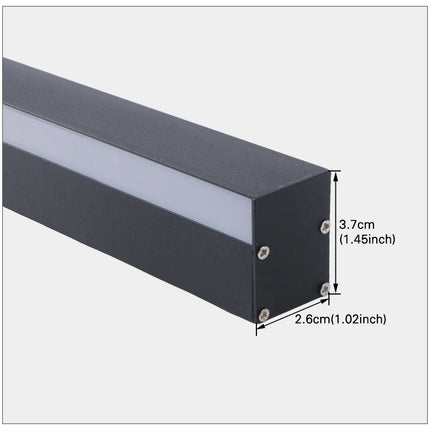 LED Lighting Wall Lamp IP65 Garden AC Long Wall Light Outdoor Waterproof Modern Long Strip 85-256v OutdoorDecoration