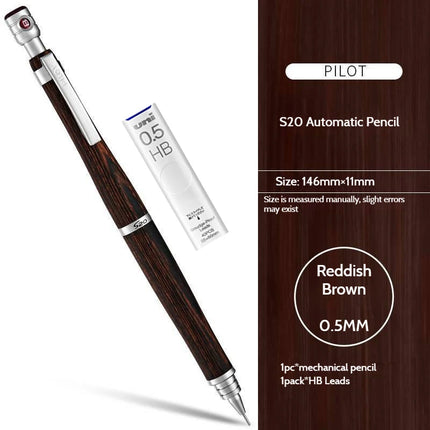 Japanese Pilot S20 Auto-Advance Mechanical Pencil,Premium Wood Body No Lead Breakage lapiseira profissional for drawing,writing