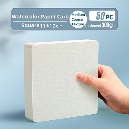 Square/Round Professional Watercolor Paper Postcard 300g 50/100/200 Sheets Coloring Drawing Paper Sketchbook Art School Supplies