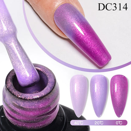 7ml Mtssii Glitter Jelly Thermal Gel Nail Polish Translucent Ombre Color Gel Polish Changing Temperature Varnish Nail Polish