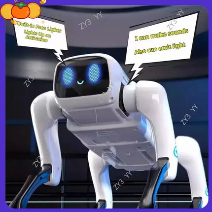 Leo 2026 New Ai Smart Remote Control Robot Dog Programmable With Loading Basket Light And Sound Effects For Boys Birthday Gift