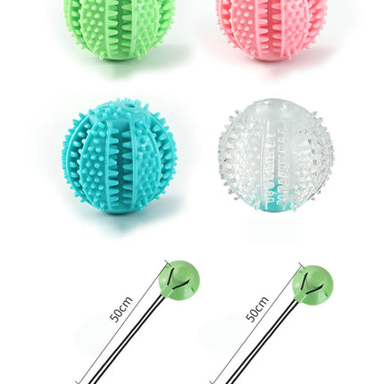Dog Chew Ball Toys for Aggressive Chewers Interactive Dog Puzzle Toy Food Dispenser Suction Cup Dog Tug Toy for Dogs Teeth Clean