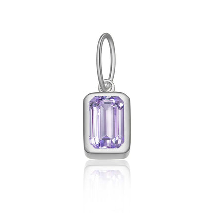 DPLAOPA 925 Sterling Silver 12 Birthstone CZ  Clips Charm Beads Pendant For Necklace And Bracelet 2024 Women Luxury Fine Jewelry