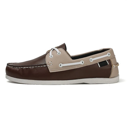 Men's Trendy Apron Toe Loafer Shoes, Slip On Comfy Non Slip For Outdoor Walking Traveling, Spring And Summer