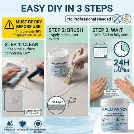 500g Clear Invisible Waterproof Sealant Anti-Leakage Glue for Bathroom Roof Window Wall Tile Repair Coating Agent, w/ Brush