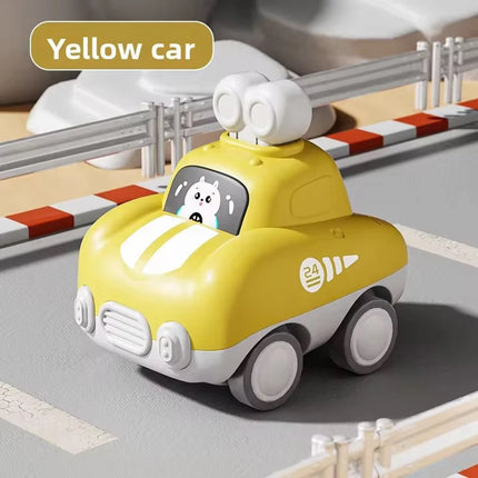 Children's Push-Type Car, Inertia Pull-Back Car for Boys and Girls 1-3 Years Old, Cartoon Toy Car Birthday Gift