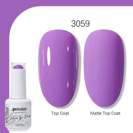 Arte Clavo TPO FREE HEMA FREE Gel Nail Polish UV Multi Use Semi Permanent Soak Off Autumn Winter Nail Art Hybrid Varnish 15ml