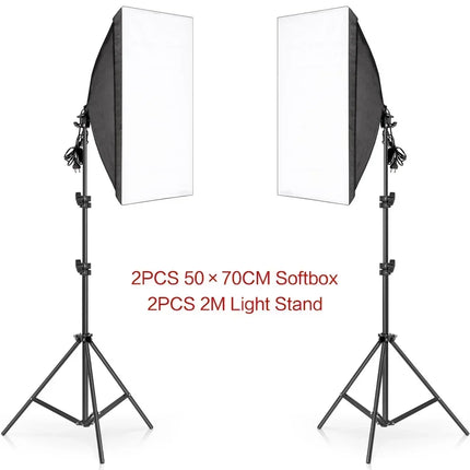 Softbox Light Photography Kit Photo 2M Tripiod for Soft Box Disc Light Led 45W Photo Studio Stand Lighting Shooting Lamp Video