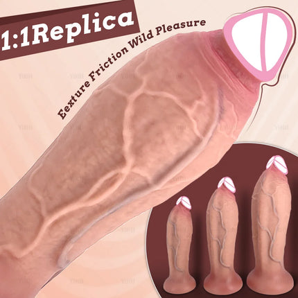 3 Sizes Realistic Dildo Anal Toy Butt Plug Huge Knot Penis Soft Fake Dick With Suction Cup Sex Toys For Woman Vagina Masturbator