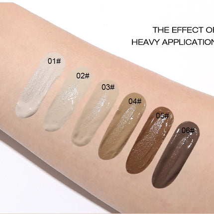 Long-Lasting Waterproof Liquid Foundation with Oil Control & Moisturizing, High Coverage Sweat-Resistant Concealer for Women,