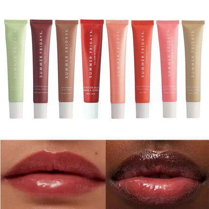 Summer Fridays Lip Balm Lipstick Moisturizing Glossy Smooth Soft Lips Cosmetics Sugar Vanilla Beige Sweet Mint Makeup Lip Care