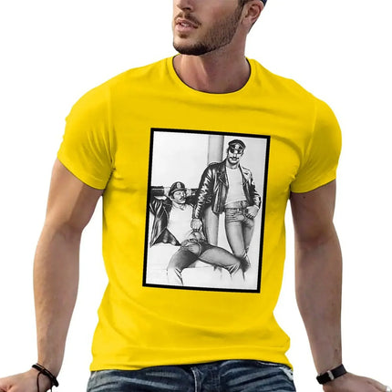 Vintage Tom of Finland - Frisky Duo T-Shirt vintage cute tops Men's t-shirts