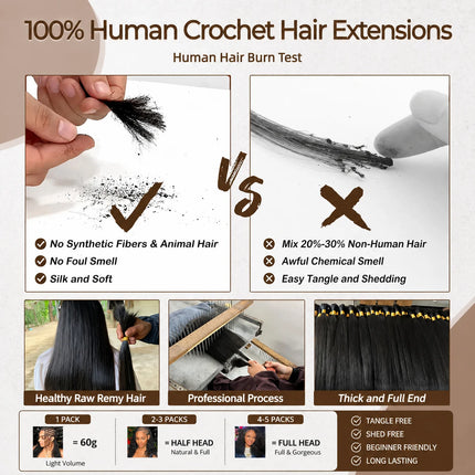 #4/27 Burmese Curly Crochet Human Hair 12A Water Wave With Spiral Curly End Miracle Knots Feather Crochet Hair For Boho Braiding