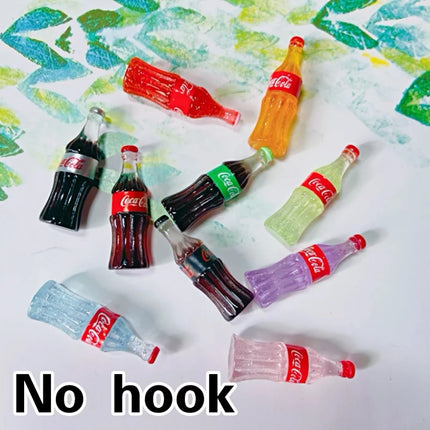 10pcs Kawaii Drink Bottle Cute Resin  Phone Charms for Jewelry  Making Diy Pendants  Necklace Keychain Bracelets Earring Charms