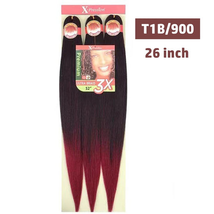 3strands/Pack Braiding Hair Pre Stretched 26'' Synthetic Braiding Hairs Kanekalon Jumbo Braiding Hair Synthetic Hairs Extensions