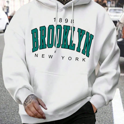 Brooklyn Est 1998 New York Printing Men Hoodies Harajuku Crewneck Hoodie Fashion Oversize Hoody Autumn Comfortable Tracksuit