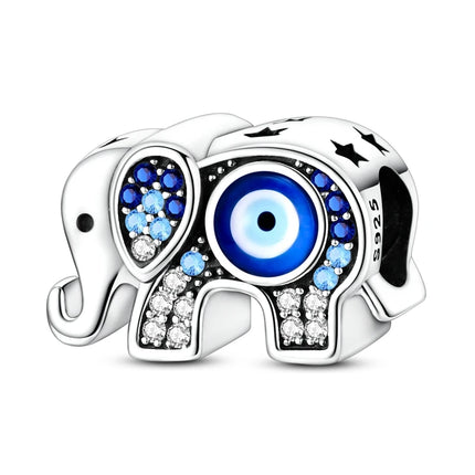 Blue Series 925 Sterling Silver Owl Butterfly Pirate Ship Car Beetle Clogs Charm Fit DIY Bracelet Necklace Fun Matching Gifts