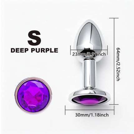 5PCS XS/S/M/L/XL Metal Anal Plug Butt Plug Sex Toy Butt Toy for Women Men Couples Adult Game Masturbator Anal Diamond Sex Toys