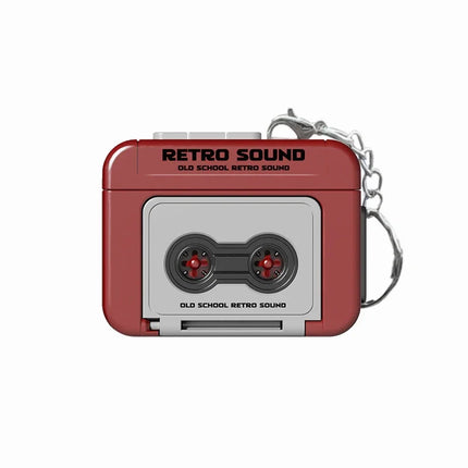 1/2Pcs Retro Recorder Keychain 15S Recorder Cassette Tape Keyring Student Bag Pendant Couple Friends Gift