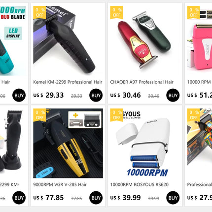 Hair Clippers Professional Kit with DLC Blade 10000RPM Professional Barber Hair Cutting Machine Wmark NG8632KIT JUCAI JC10000
