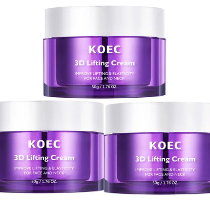 3D Face & Neck Lifting Cream,Skin Deep Hydration Firming Moisturizing Nourishing Anti-Aging,Improve Elasticity,Korean Skincare