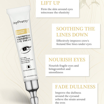 Joypretty Polypeptide Multi-effects Eye Cream 0.7oz Lifting Refining Moisturizing Eye Cream Anti Aging Eye Cream Wrinkle Removal