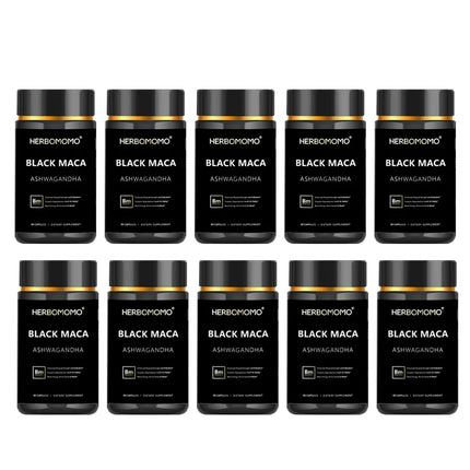 Natural Black Maca Booster for Men, Maca Root Capsules ，Ginseng Increase Endurance, Boosts Energy & Strength