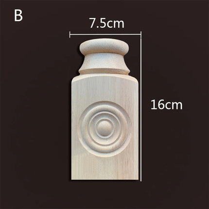 Applique for Furniture In Wood Figurines Moulding Decal Carved Wedding Decoration Maison Accessories Stair Decoration Wood Onlay