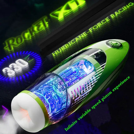 Heating Telescopic Vibration Aircraft Cup Electric Pocket Pussy Infinite Variable Speed Piston Intelligent Male Masturbation Toy