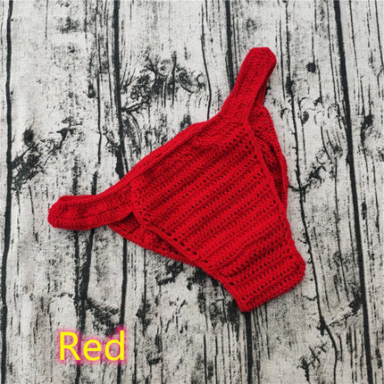 Hot Men Women Breathable Underwear Hand Crochet Low Rise Swimming Sunbathing Male Boxers Panties Briefs Шорты Мужские 남성트렁크팬티