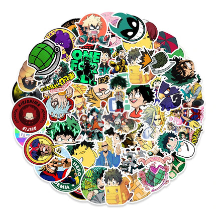 10/30/50/100pcs My Hero Academia Anime Deku Stickers Cool Waterproof Sticker DIY Notebook Phone Luggage Cartoon Graffiti Decals