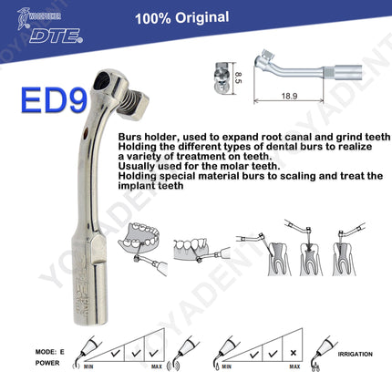 Woodpecker Tips DTE Dental Ultrasonic Endo Scaler Tips Scaling Tips Fit EMS UDS NSK SATELEC Scaler Handpiece Dentistry Tools