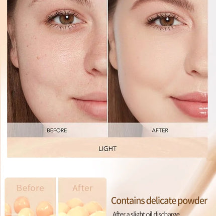 Contour and Concealer Dual-Head Foundation Cream, Moisturizing and Non-tarnishing, Non-caking Foundation Lotion
