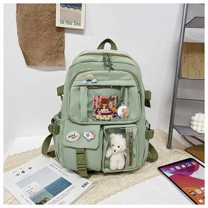 Fashion Girls Backpack New Large Capacity Korean Style Women Backpacks Cute Student School Backpack Versatile Women's Bag