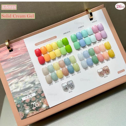 Glenys 26 Color Velvet Retro Red Solid Cream Internet Red Popular Matching Professional Painting Pen Nail Art Varnish Set