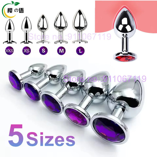 2025 Hot Metal Anal Plug Jewelry Base Beginner To Expert Butt Tail Plug Female Male G-Spot Anus Sex Toys for Couples Adult Games