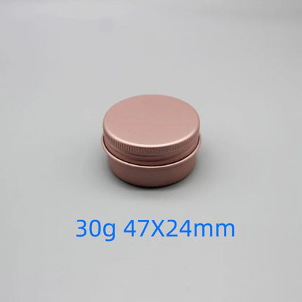 10 50 100pcs/lot Cosmetic Cream Jar Rose gold Aluminum box Candle Lipbalm Makeup Container Empty Aluminum Tin with Lid