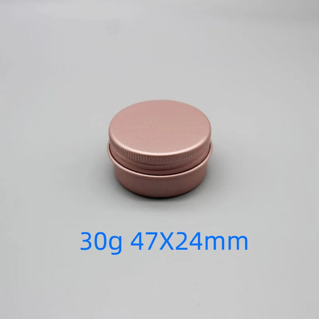 10 50 100pcs/lot Cosmetic Cream Jar Rose gold Aluminum box Candle Lipbalm Makeup Container Empty Aluminum Tin with Lid