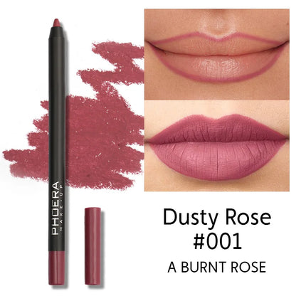 12 Colors Matte Lip Liner Pencil Sexy Red Contour Tint Lipstick Pen Lasting Non-stick Cup Lipsticks Moisturising Lips Cosmetics