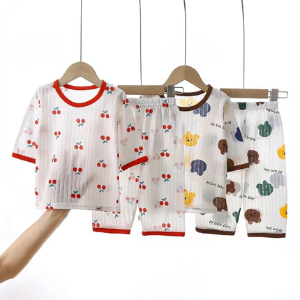 Baby Pajamas Sets Cotton Child Pajamas Toddler Long Sleeve Baby Nightwear Pyjamas Kids Cartoon Homewear Clothes