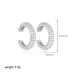 clip earrings-Silver