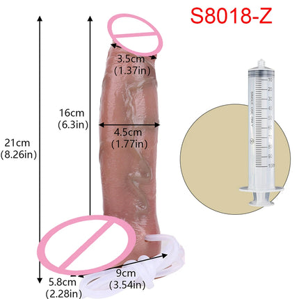 SXXY Silicone Skin Touch Squirting Dildo Ejaculation Realistic Soft Penis With Suction Cup Adult Sex Toys Anal Plug 18+ Masturba