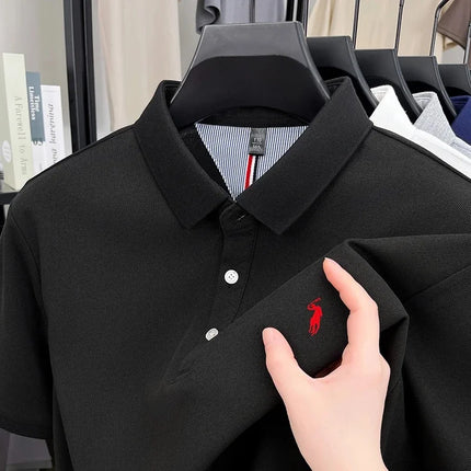 Luxury brand short sleeve polo shirt, exquisite pony embroidery, summer new breathable T-shirt, new fashion Paul men's wear