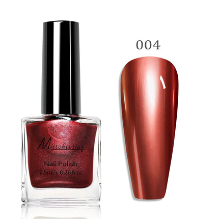 12 Colors Mirror Effect Nail Polish - Metal Chrome No UV Lamp Needed, Quick Dry Long Lasting Nail Lacquer, Professional Salon