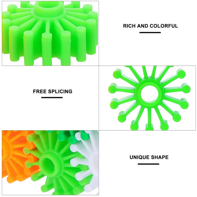 1Set Gear Interlocking Construction Set for Kids Creative Building Play Educational Early Development Fine Motor