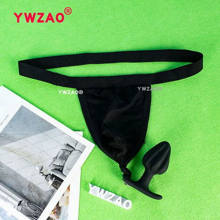 YWZAO Lingerie Adult Anal Fisting Prostate Products Toys Thongs Men's Panties Anus Plug Briefs Underwear Ass Sexy Gay Butt N31