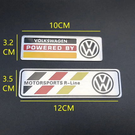 Volkswagen Series Aluminum Badge Car Body Stickers Decals For VW GTI Polo Golf Passat Tiguan Arteon Touareg Taigo Caddy Jetta CC